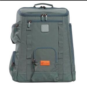 Birdies Men's cooler/Backpack in Sage Green with Leather Accent